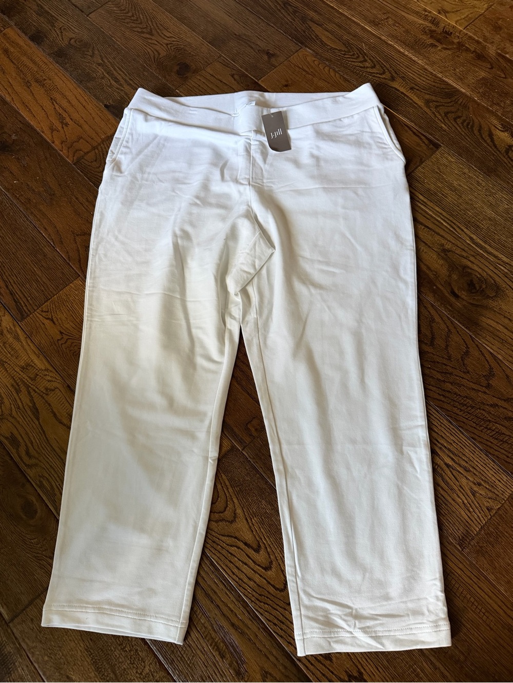 White Cropped Stretch Capri Jeans - Unbranded